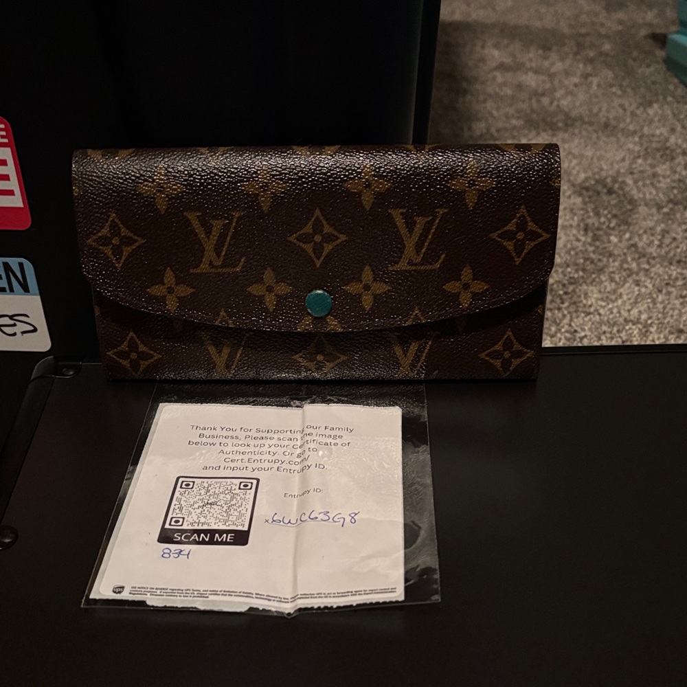 W2 AUTHENTIC Louis Vuitton Dark Brown Monogram Wallet